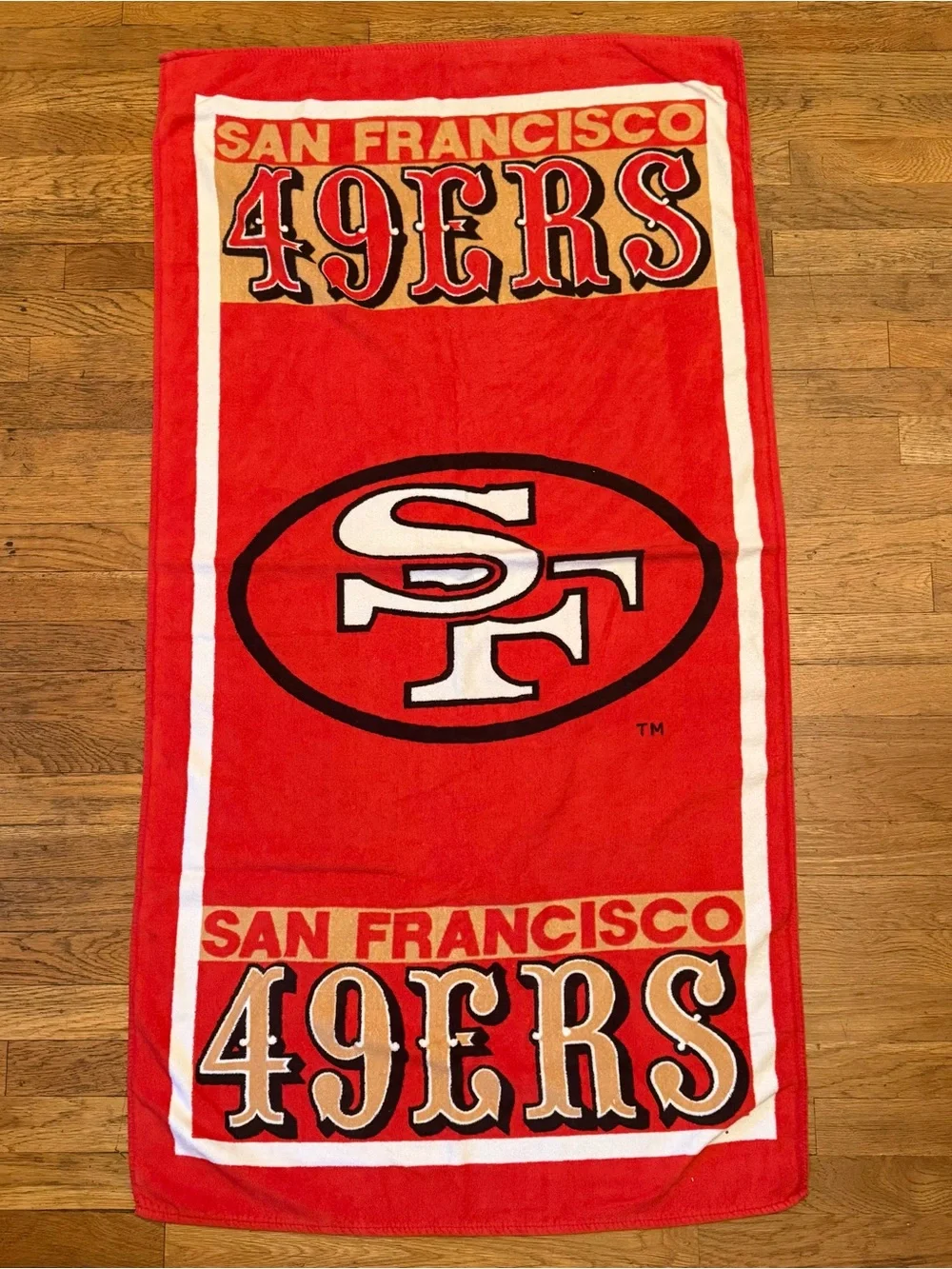 Vintage 90s San Francisco 49ers Beach Towel
